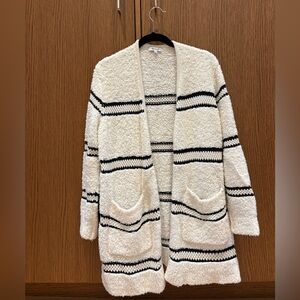 Madewell Striped Bouclé Cardigan Sweater